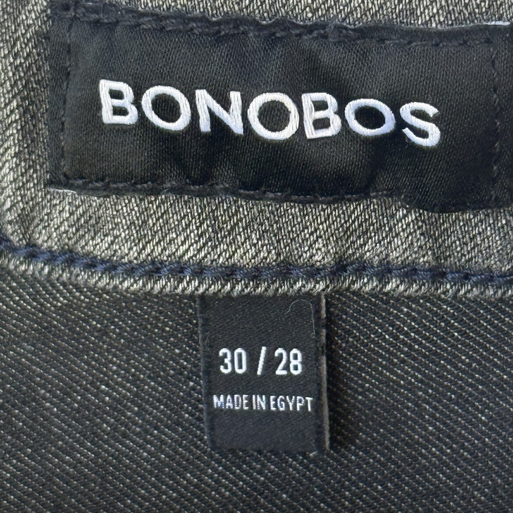 Bonobos Tailored Fit Jeans Mens 30x28 Grey Denim Cotton Stretch Preppy Comfort - Picture 4 of 8